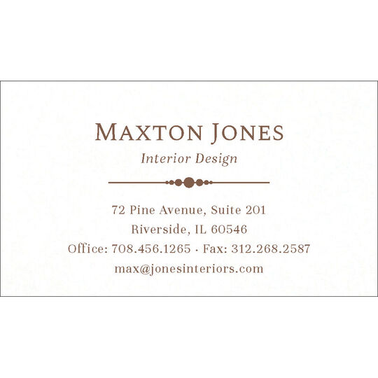 Ornamental Letterpress Business Cards